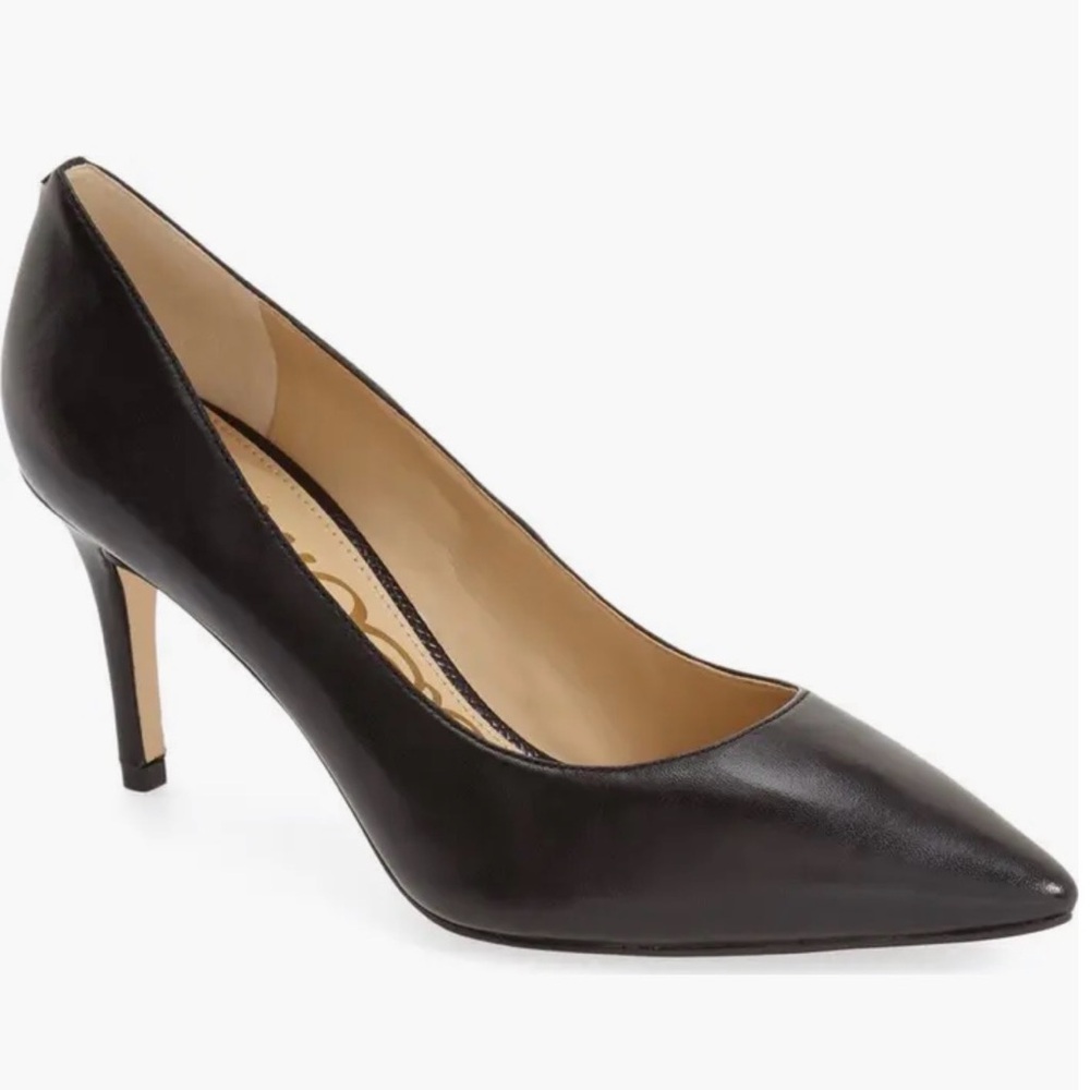 Sam Edelman Tristan Pointy Toe Black Pump Size 6/36